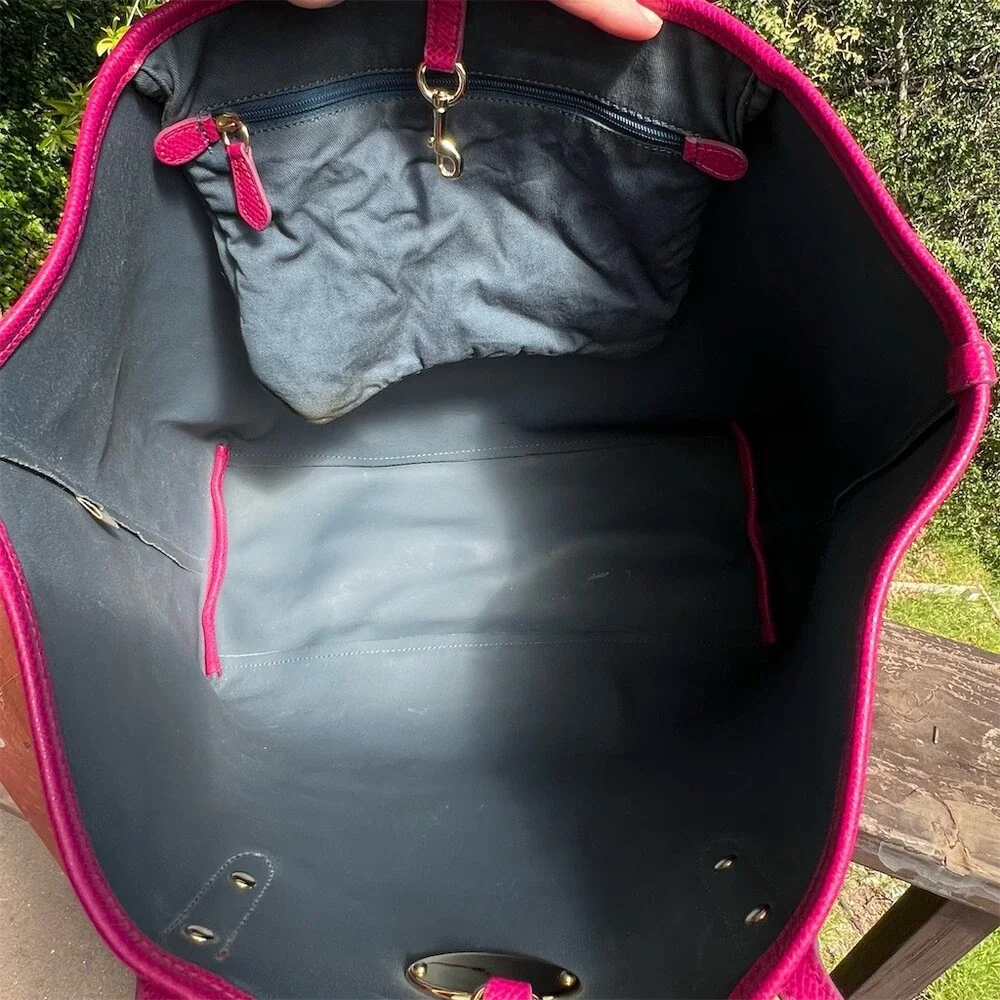 COACH City Tote Bright Violet PINK w Gold Hardware Womens Shoulder Bag AUTHENTIC - Picture 8 of 15